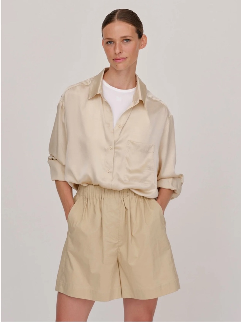 NWT HERSKIND Alma Shorts Sand Women’s Size 34 7321